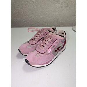 Vintage 80's KangaRoos Pink Zipper Pocket Sneakers Rare Women Size US 9